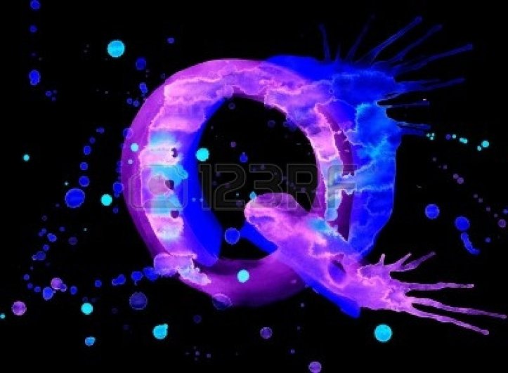 2875773-neon-watercolor-paint--letter-q